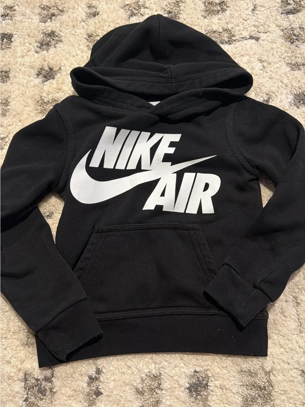 Nike Black Kids Hoodie with White Nike Air Logo